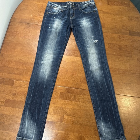 Rerocks For Express Jeans Women's Size 4 Skinny Denim Distressed - Picture 1 of 16